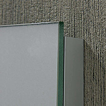 Seitenverblendung für Badspiegel aus Aluminium
