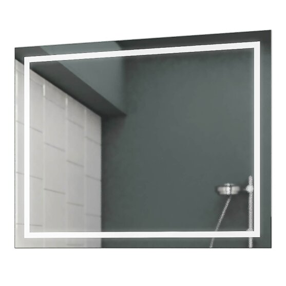 LED Badspiegel Badezimmerspiegel Wandspiegel Bad Spiegel - 4000K neutralweiß 70 cm Breit x 80 cm Hoch Allegro Licht umlaufend