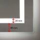 LED Badspiegel Badezimmerspiegel Wandspiegel Bad Spiegel - 4000K neutralweiß 90 cm Breit x 60 cm Hoch Allegro Licht umlaufend
