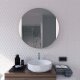 Runder Badspiegel ARC mit satiniertem Motiv auf der Spiegelfront