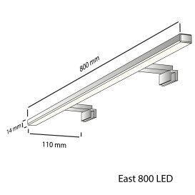LED Spiegelleuchte EAST-800 (10W-4.000K neutralweiß)