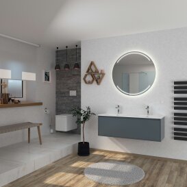 Runder LED Badspiegel Lounge V