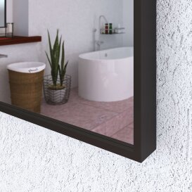 Spiegel mit Rahmen 20 mm tief - Wunschdekor Holz oder Metall