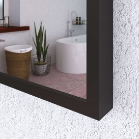 Wandspiegel mit Rahmen (schwarz/weiß/silber) 25 mm tief