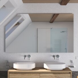 Badspiegel / Wandspiegel ohne Licht für die Dachschräge