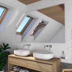 Badspiegel / Wandspiegel ohne Licht für die Dachschräge