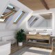 LED Badspiegel für Dachschräge Line IV+