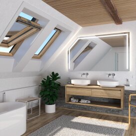 Badezimmerspiegel mit Dachschräge Young III+