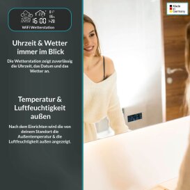 LED Badspiegel mit Rundecken Ambiente IV