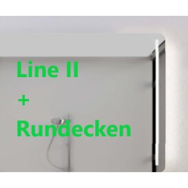 LED Leuchtspiegel mit Rundecken Line II