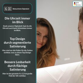 Runder Spiegel | Edelstahl Verbl. Schwebeoptik Lounge V