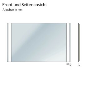 800 x 800 mm SALE Badezimmerspiegel Grande II