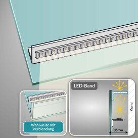 1300 x 900 mm BxH SALE LED Leuchtspiegel Ambiente II