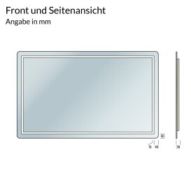 520 x 800 mm BxH SALE LED Badspiegel mit Rundecken Line IV +