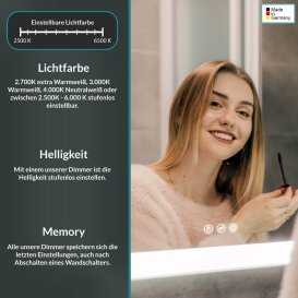 520 x 800 mm BxH SALE LED Badspiegel mit Rundecken Line IV +