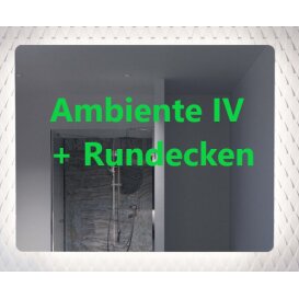 100 x 60 cm BxH SALE LED Badspiegel mit Rundecken Ambiente IV
