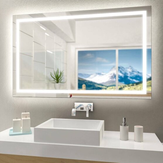 Badspiegel Premium IV + inkl. Hintergrundbeleuchtung