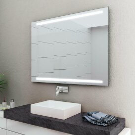 SALE  Badspiegel 100 x 60 cm mit Tageslicht Beleuchtung oben-unten Enjoy V AC-LED