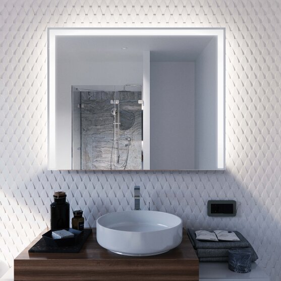 800 x 600 mm BxH SALE Badezimmerspiegel mit Licht Dorado III